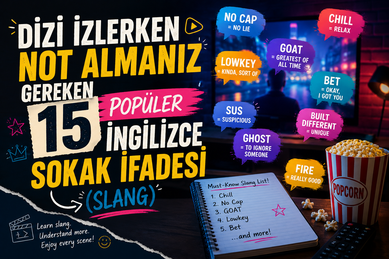 Dizi İzlerken Not Almanız Gereken 15 Popüler İngilizce Sokak İfadesi (Slang)