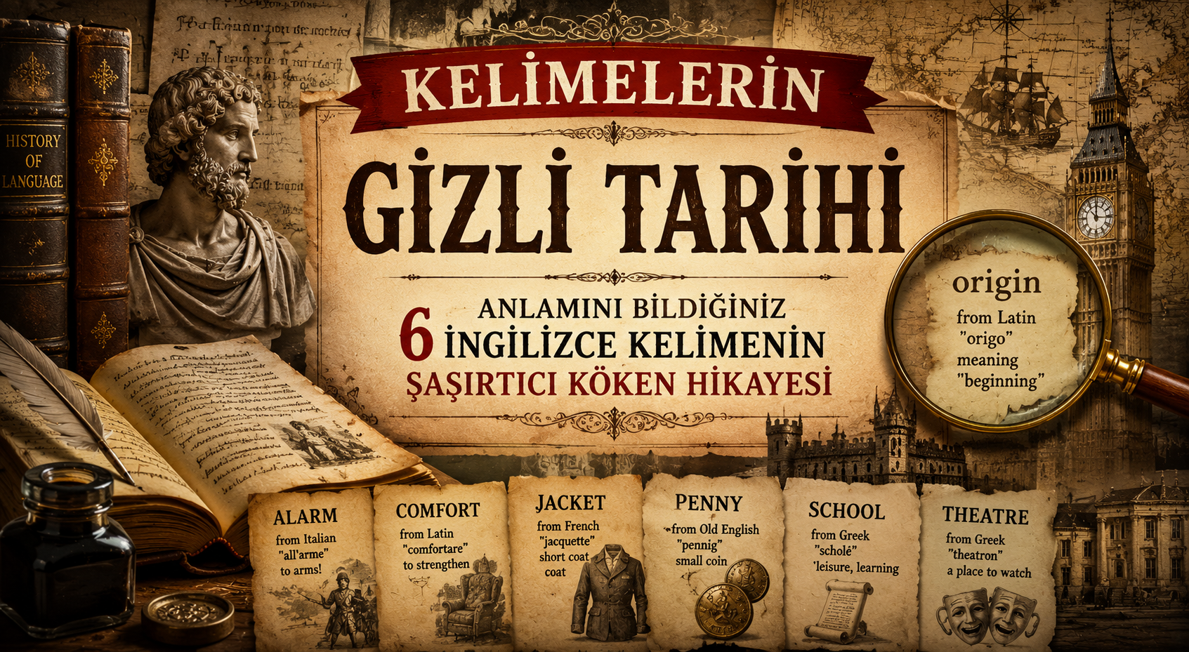 Kelimelerin Gizli Tarihi: Anlamını Bildiğiniz 6 İngilizce Kelimenin Şaşırtıcı Köken Hikayesi