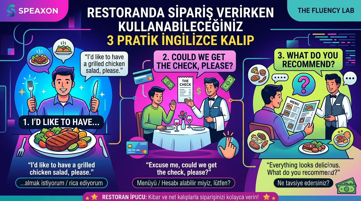 Restoranda Sipariş Verirken Kullanabileceğiniz 3 Pratik İngilizce Kalıp